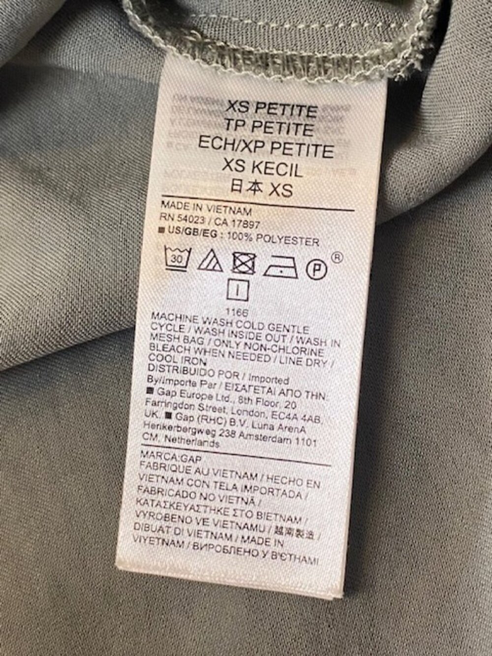 Gap Satin Slip Midi Dress XS petite Sage Green NWT - Picture 9 of 16
